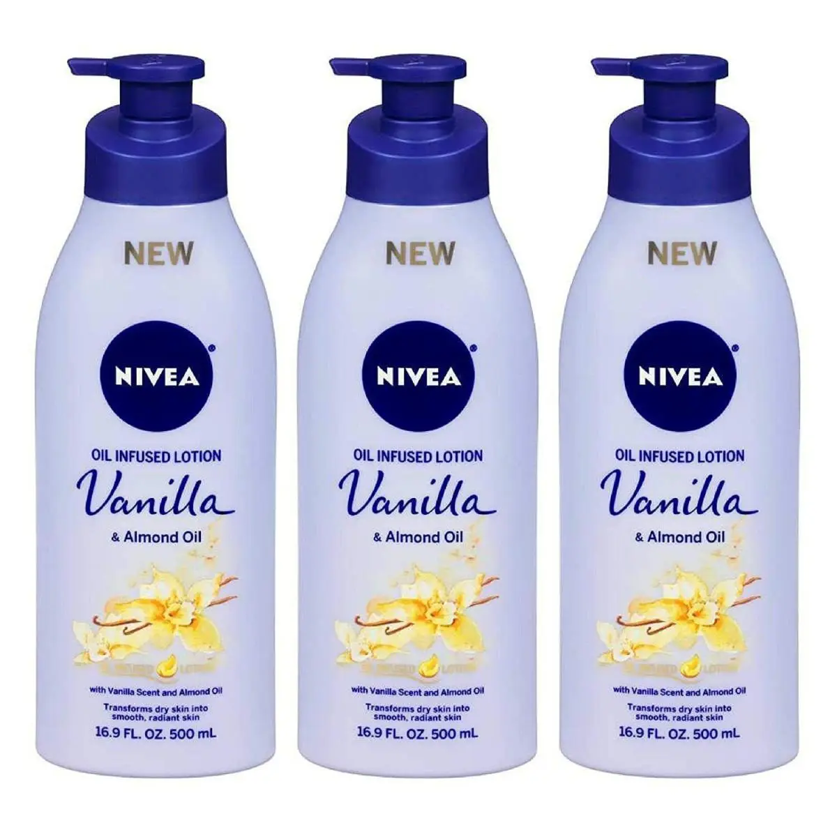 BL  Lotion Oil-infused Vanilla/almond Oil 16.9oz Pump 42746 PK OF 3 by Nivea