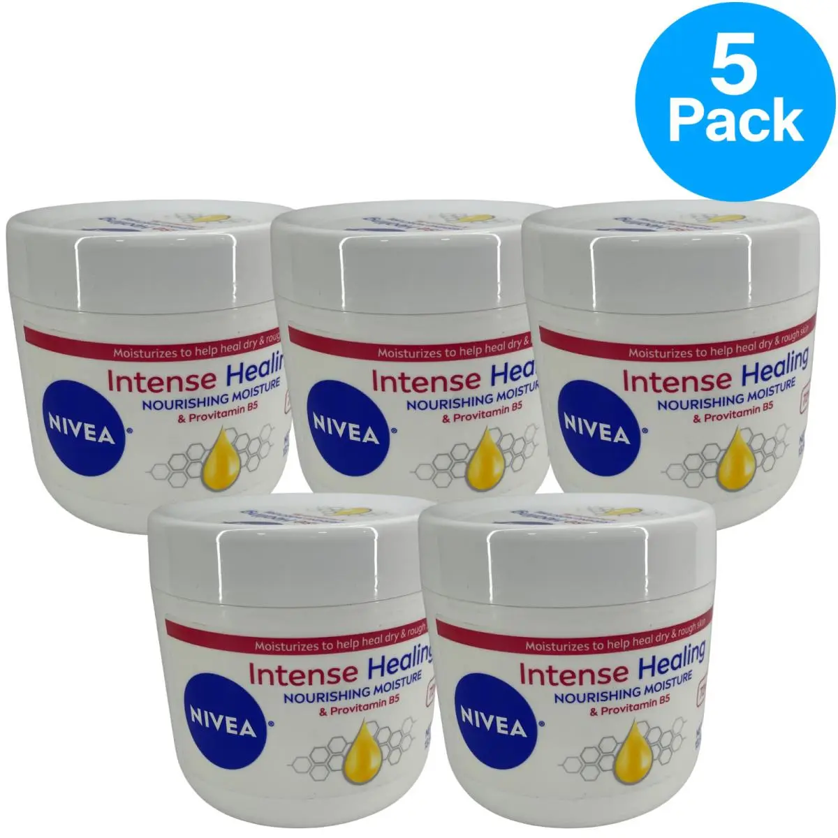 Intense Healing Moisture Body Cream with Provitamin B5 13.5 oz 5 Pack by Nivea
