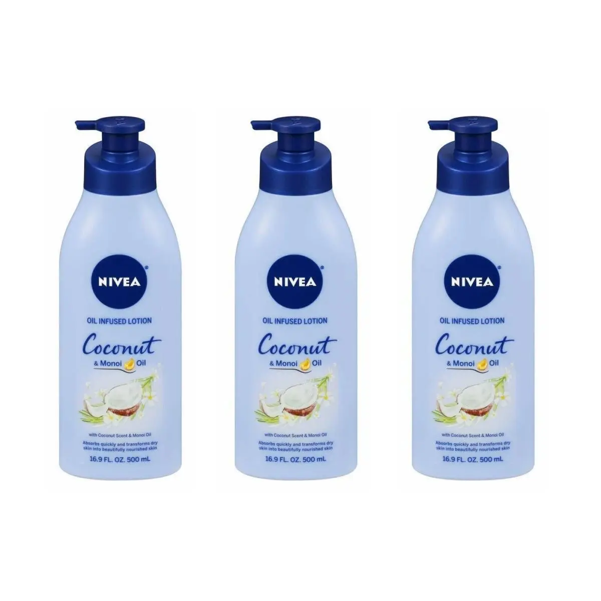 BL  Lotion Coconut Monoi Oil Infused 16.9oz 36406 PK OF 3 by Nivea