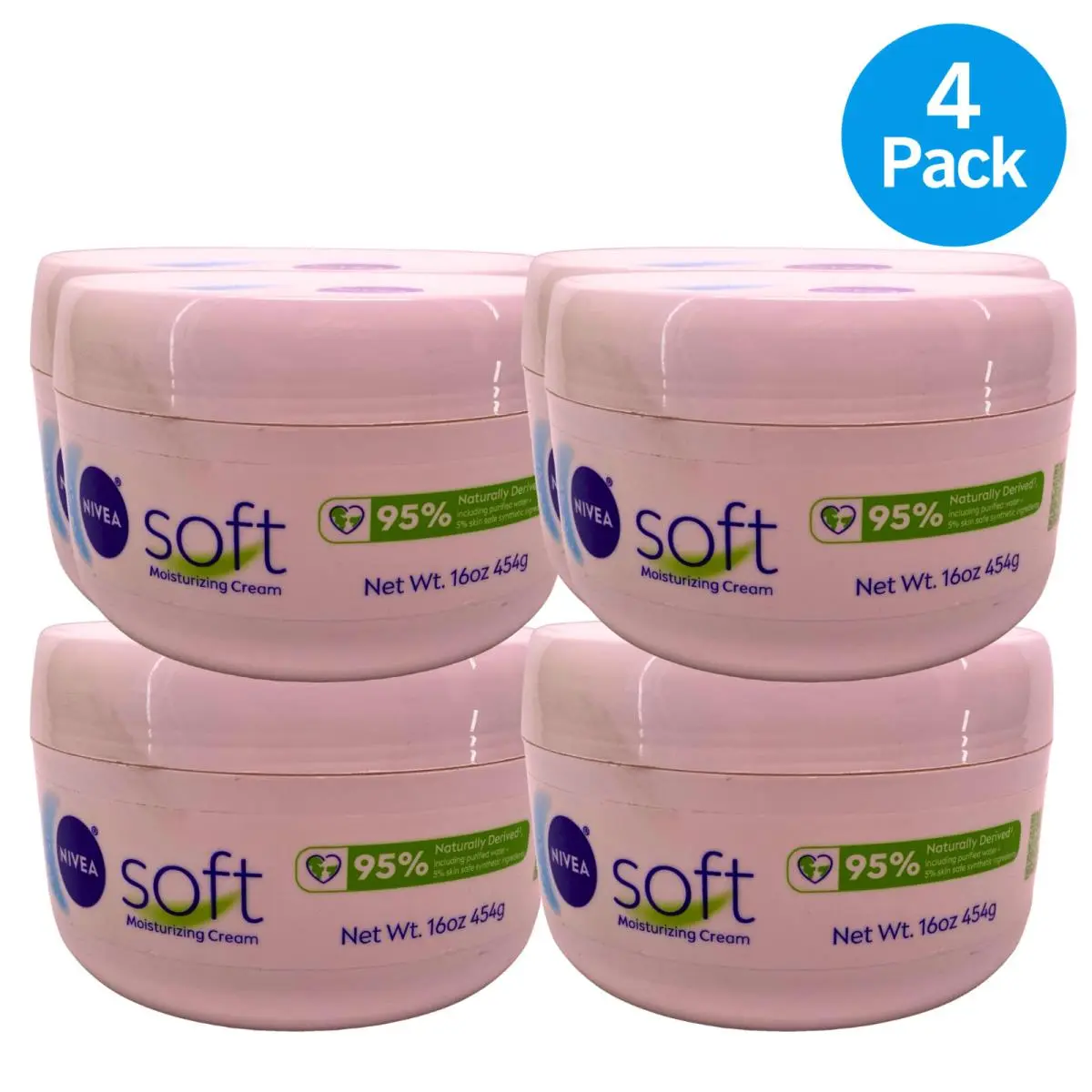 Soft Refreshingly Soft Moisturizing Cream 16 oz 4 Pack by Nivea