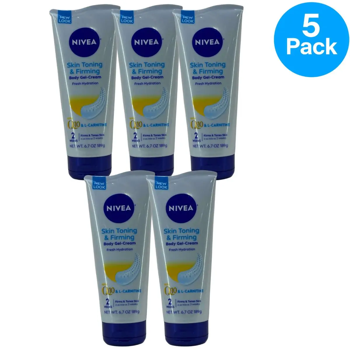 Skin Toning Firming Body Gel-cream 6.7 oz 5 Pack by Nivea