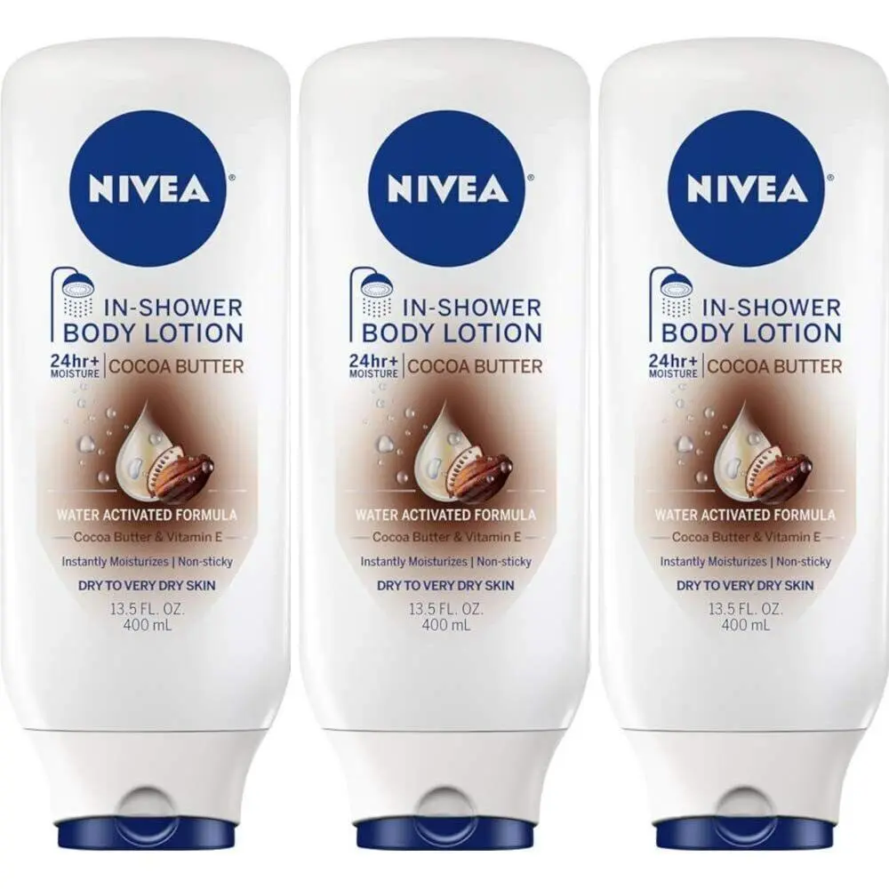 BL  Lotion In-shower Cocoa Butter 13.5oz Dry To Very Dry 42745 PK OF 3 by Nivea