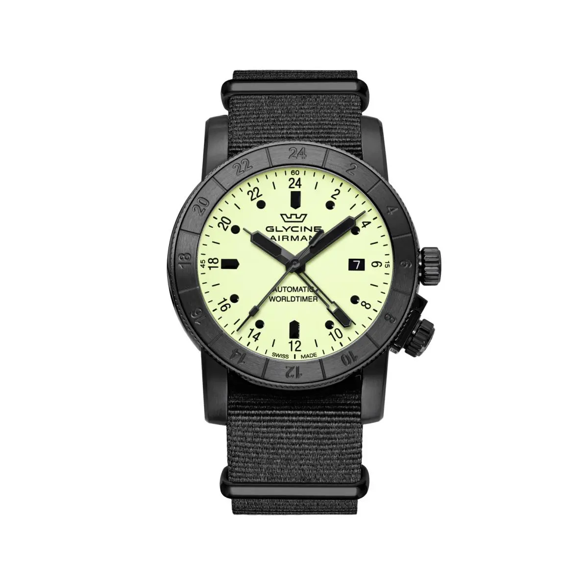 Glycine Men`s Airman 42 Gmt 42mm Automatic Watch GL0069