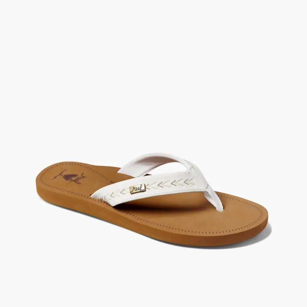 Women`s Beachbreak Flip Flops Cushioned Sandals sz 6 M 7 M Cloud BCI7030 by Reef