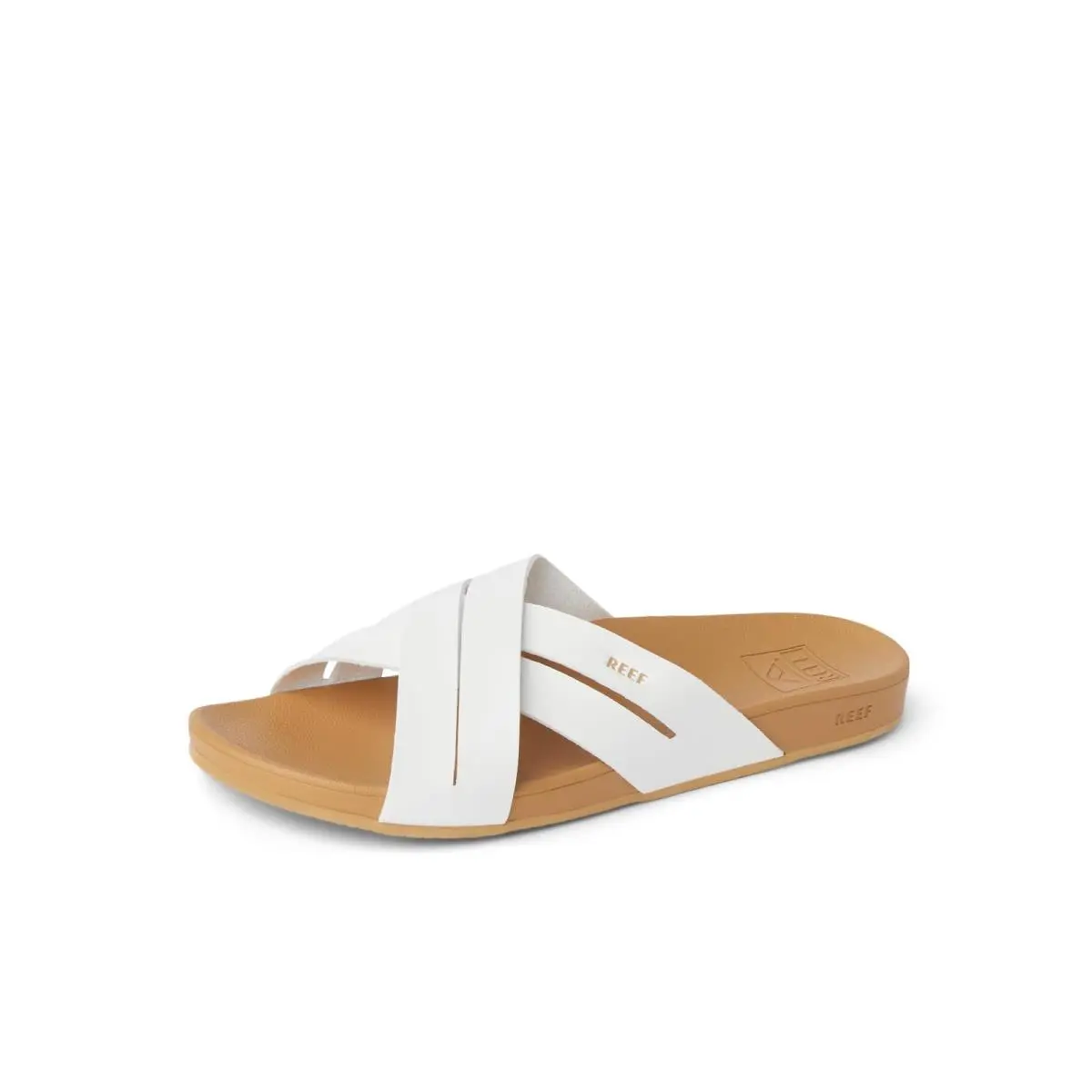 Reef Cushion Spring Bloom Womens Fashion Slide Sandal Ultra 8 White/tan
