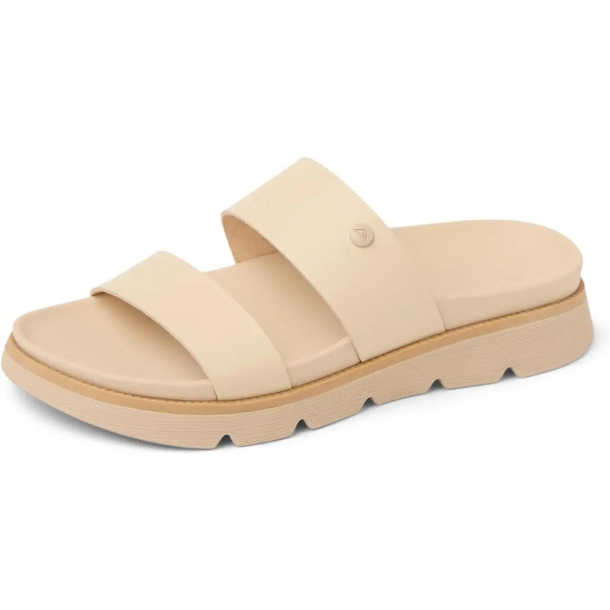 Reef Women`s Vista Luxe Thea Platform Slide Sandal Oasis 8M - Black/Tan