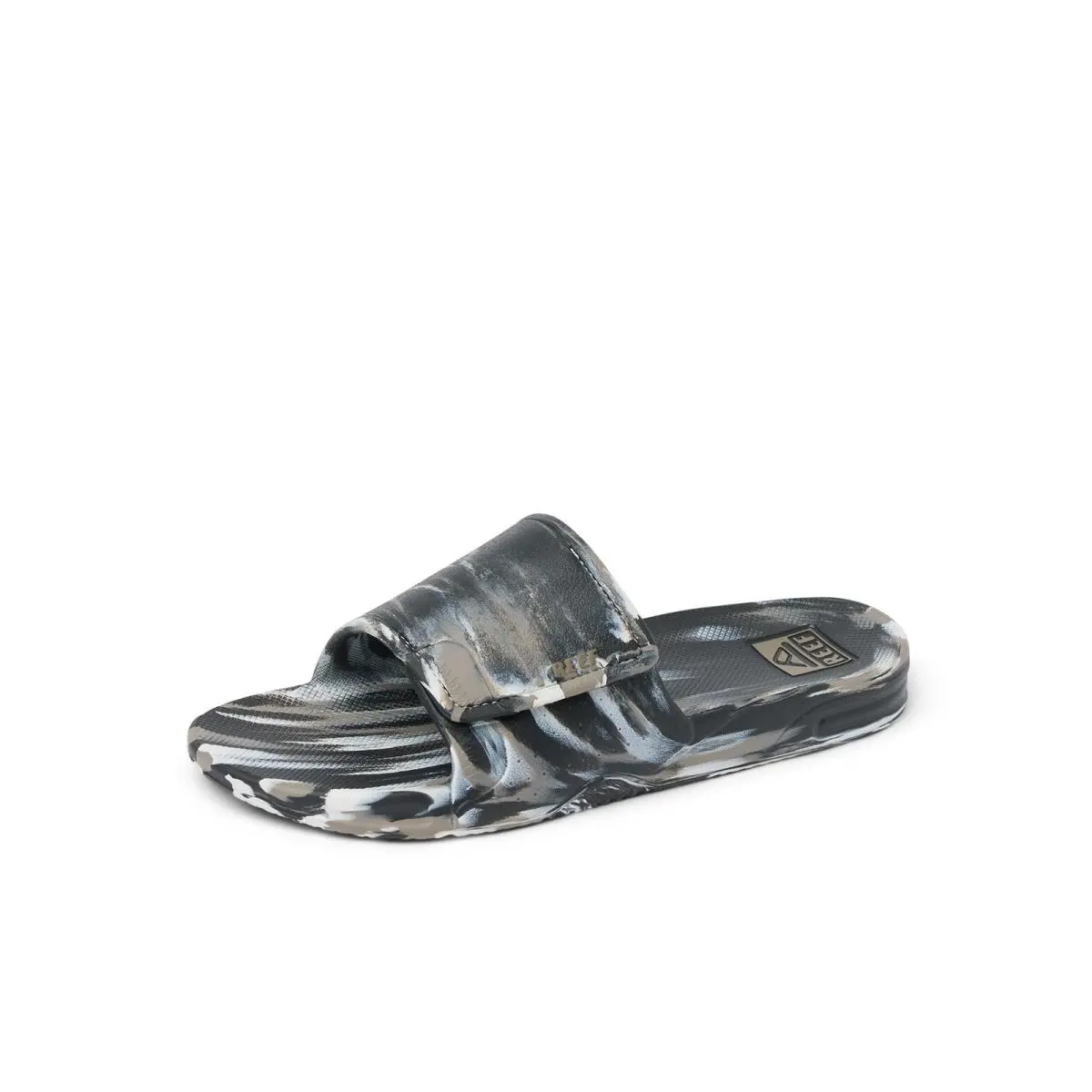 Reef Fanning Slide H2O Mens Sandal Tan-beige Marble 12 - Tan-Beige Marble