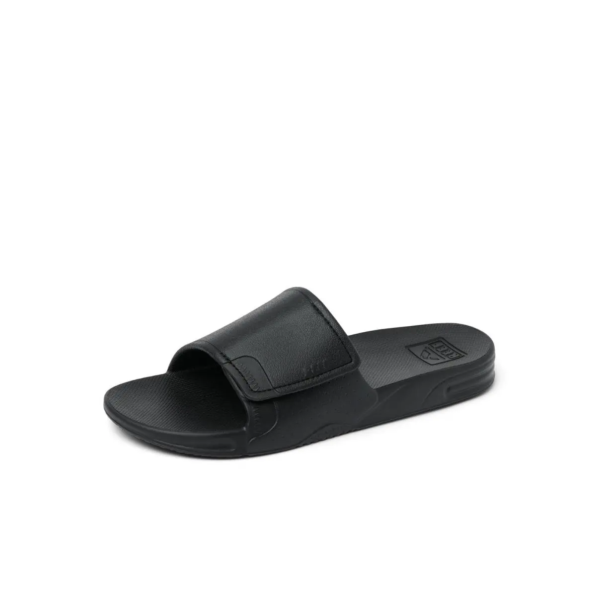 Fanning Slide H2O Mens Sandal Black 12 by Reef