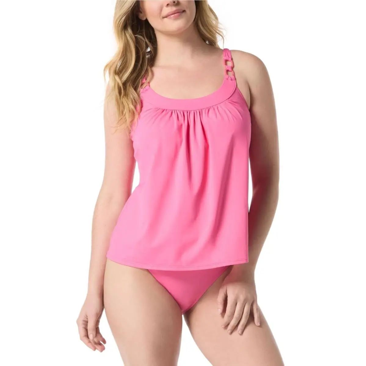 Coco Reef Ultra Fit Embellished-strap Tankini Top - Plumeria Pink 38C