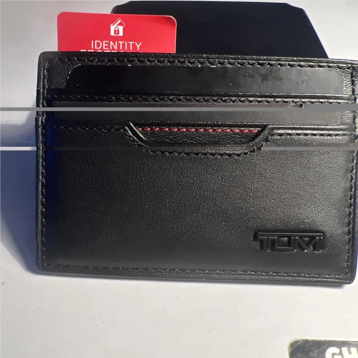 Rfid Delta Slim Card Case Mens Leather Wallet Box Gift Bag by Tumi