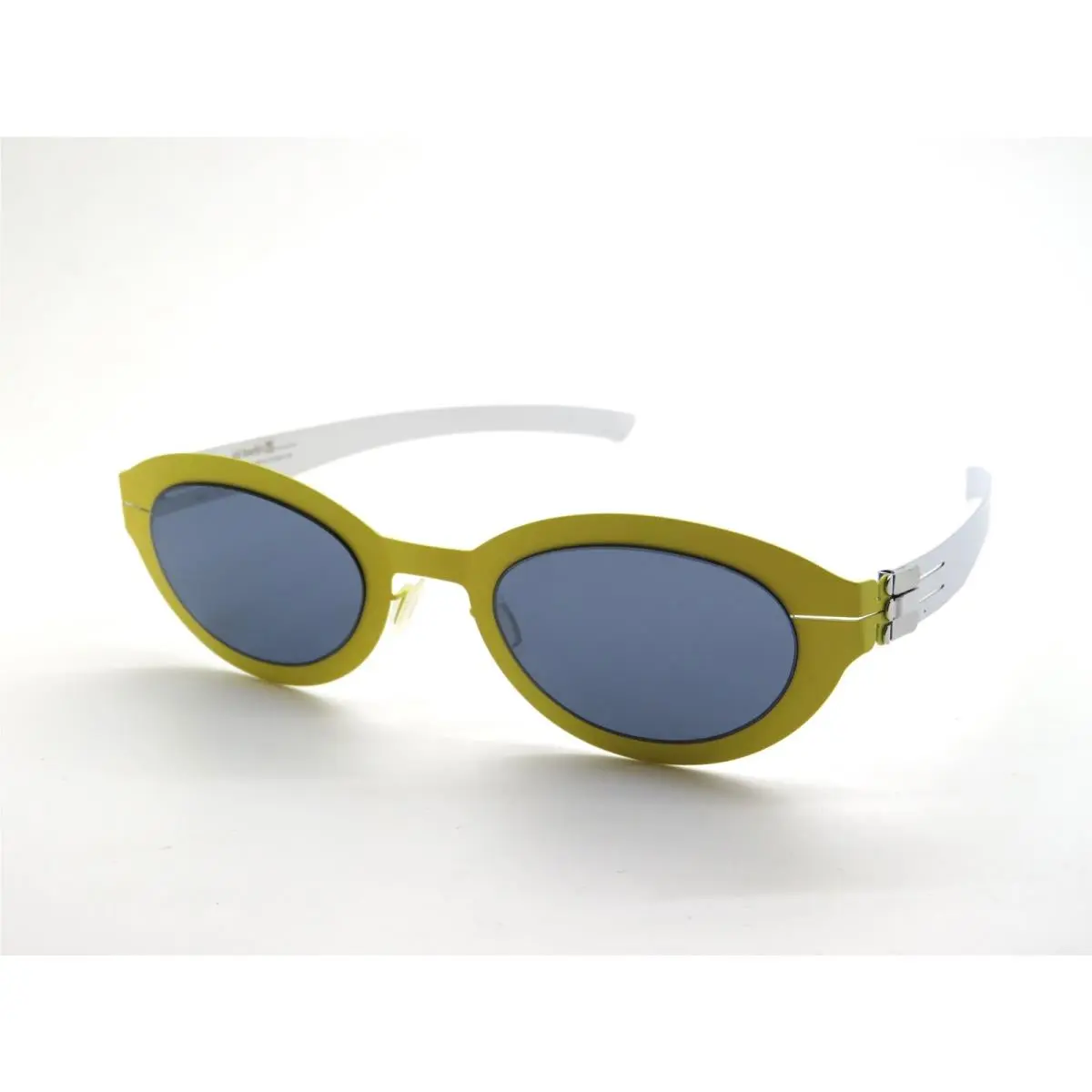 IC Berlin Neon Acid Yellow Silver/black Mirrored Sunglasses
