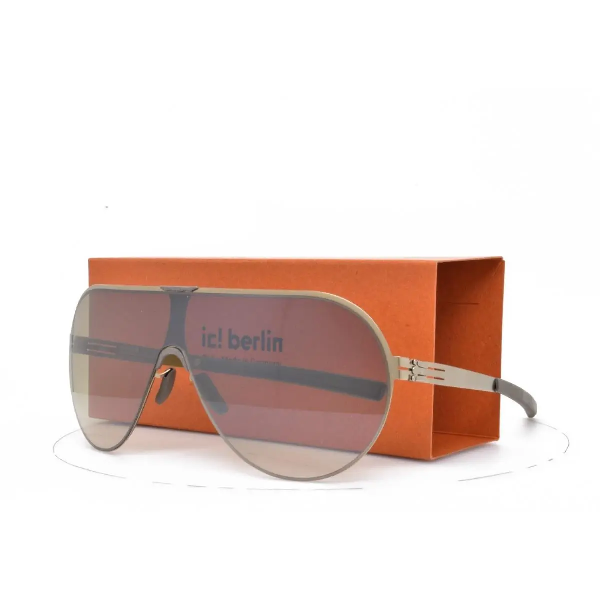 iC Berlin Sunglasses Panorama Bronze Cement Shield 138-0-145 by ic! berlin