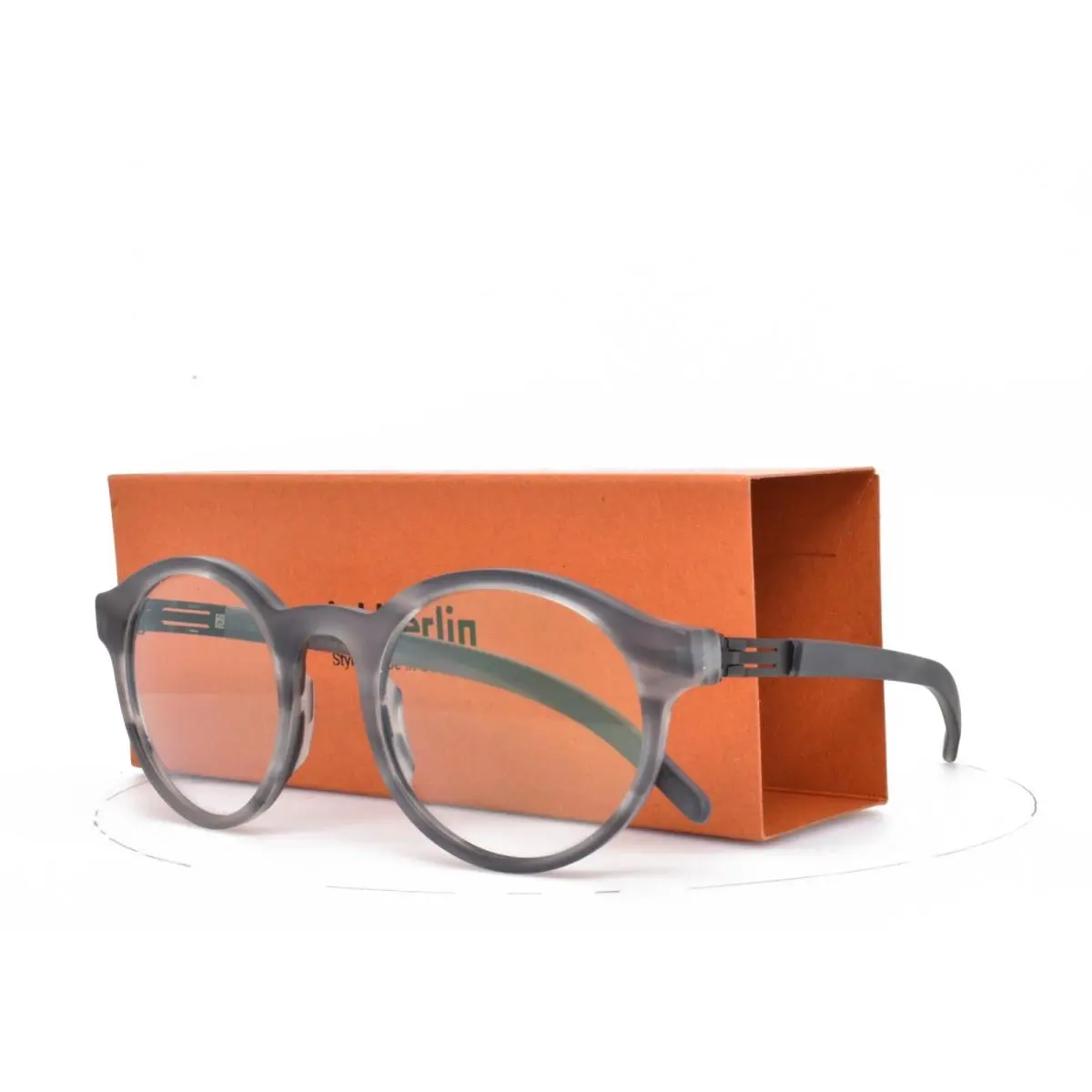 iC Berlin Eyeglasses Werner A. Matte Grey Round Panto Frame 48-22-145 by ic! berlin