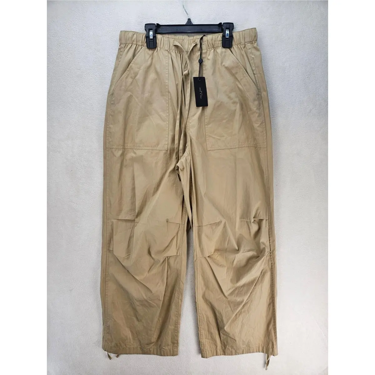 Rag Bone Adina Women`s M Cotton Pant Light Brown Wide Leg Utility Cargo