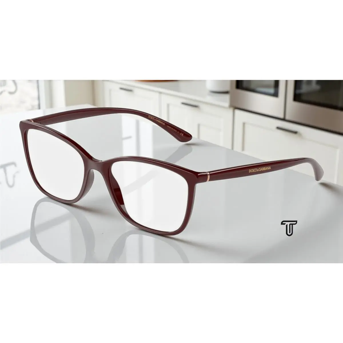 Dolce E Gabbana DG5026 3247 Bordeaux Blue Light Filter 54 mm Women`s Eyeglasses