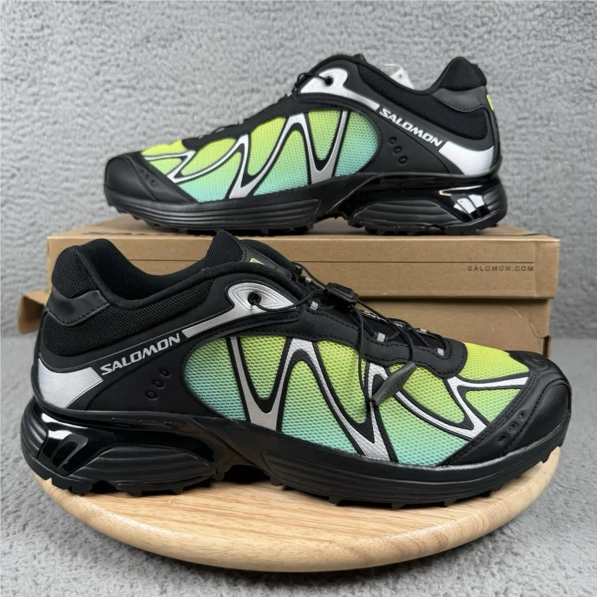 Salomon Xt-whisper Mens Size 13 Black Iced Aqua Trail Running Hiking Shoes