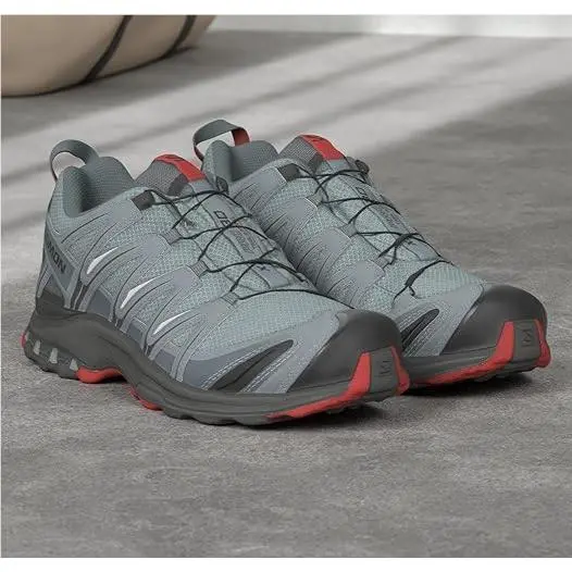 Salomon shoes - Lead/Black/Barbados Cherry 4