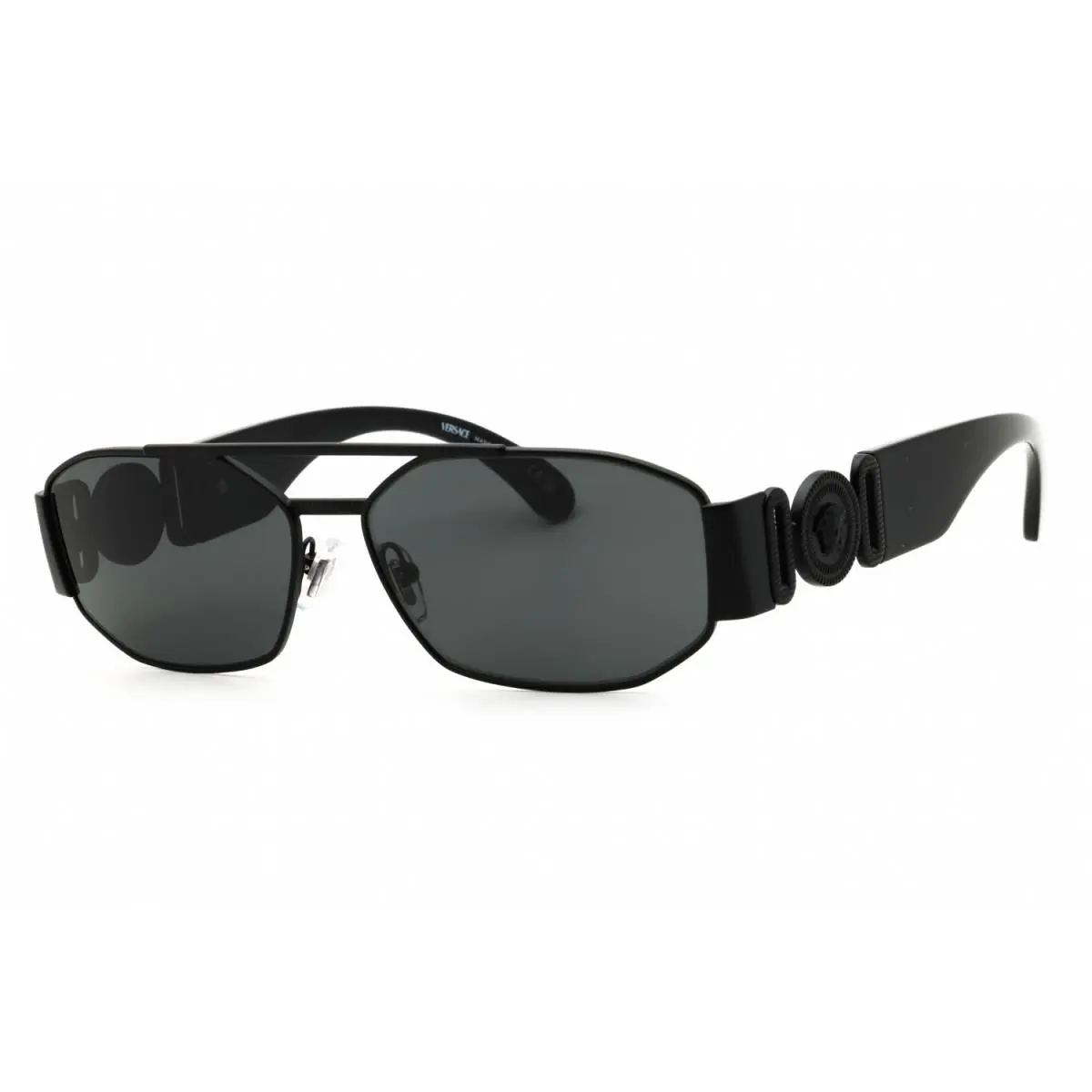 VE2287 126187 Geometric Matte Black/gray 58 mm Unisex Sunglasses Frame by Versace