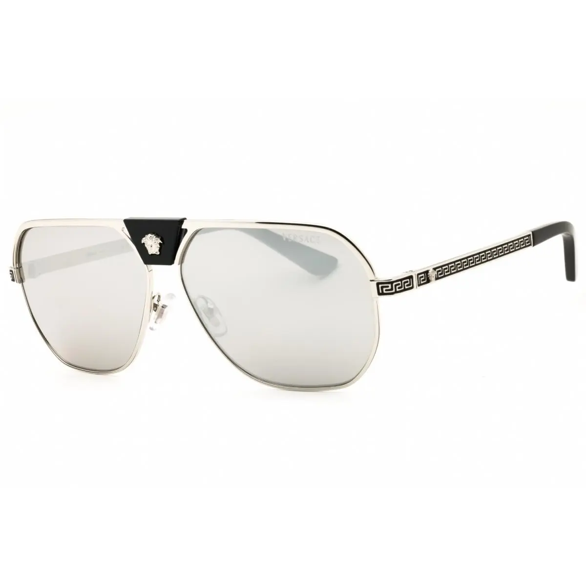 Versace VE2294 10006G Sunglasses Silver Frame Grey Mirror Silver Lenses 59mm