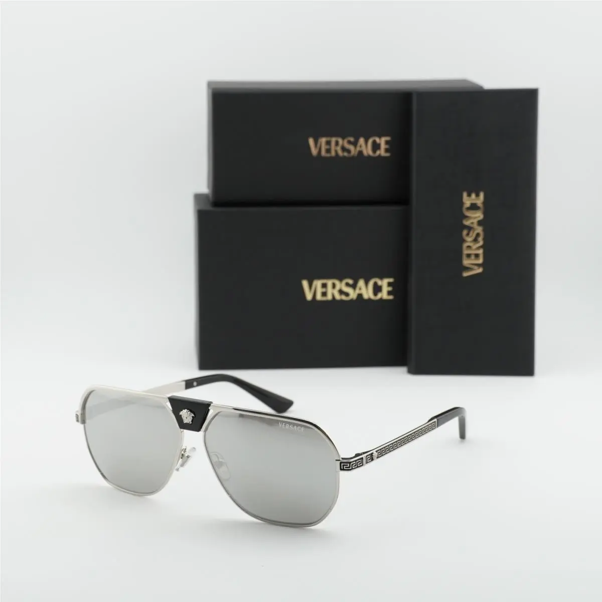 Versace VE2294 10006G Silver/light Grey Silver Mirror 61-12-145 Sunglasses