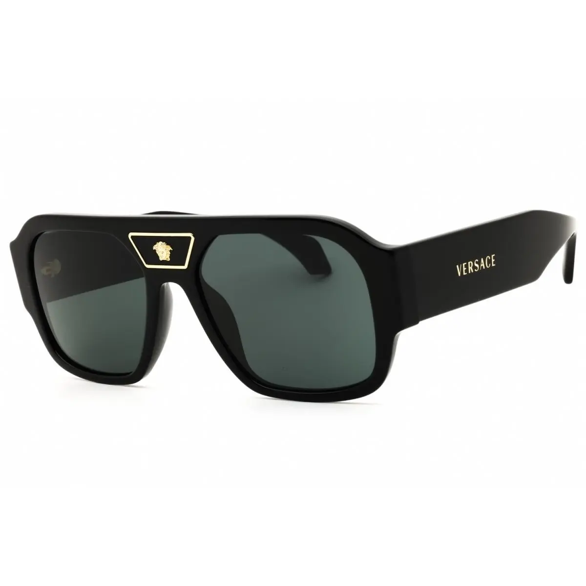 VE4508U GB1/87 Square Shiny Black/gray 56 mm Men`s Sunglasses Frame by Versace