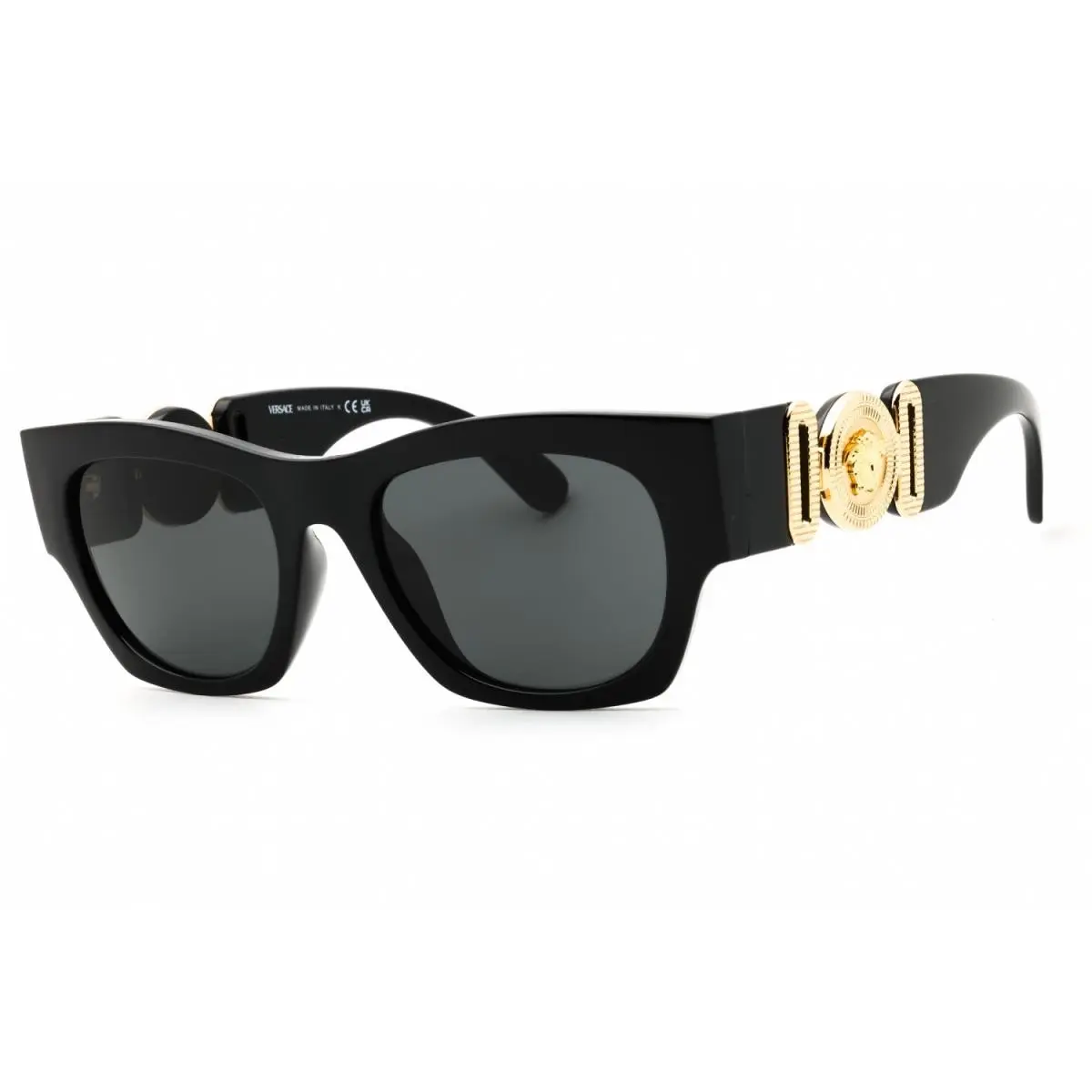 Versace VE4479U GB1/87 Square Shiny Black/gray 52 mm Men`s Sunglasses Frame