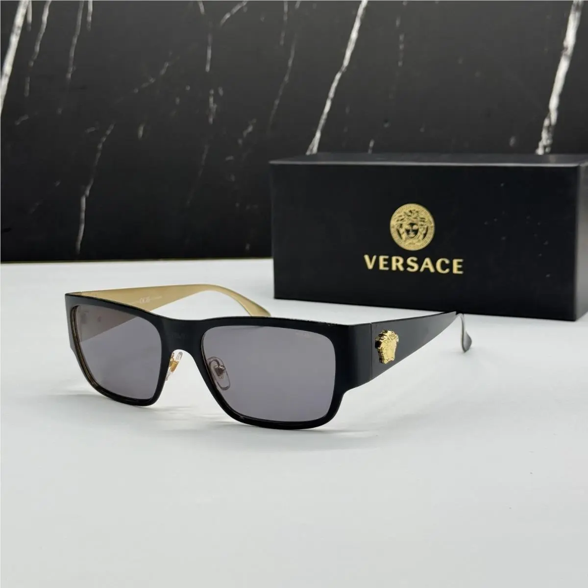Versace VE2262 1433/81 Black Gold Unisex Sunglasses
