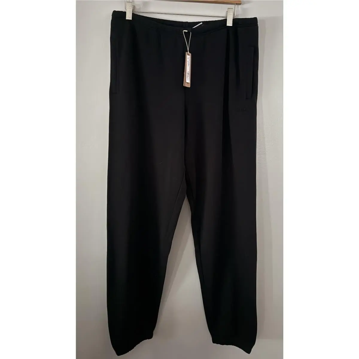 Skims Cotton Fleece Classic Jogger Onyx Black Sweatpants Large JO-JOG-8364W