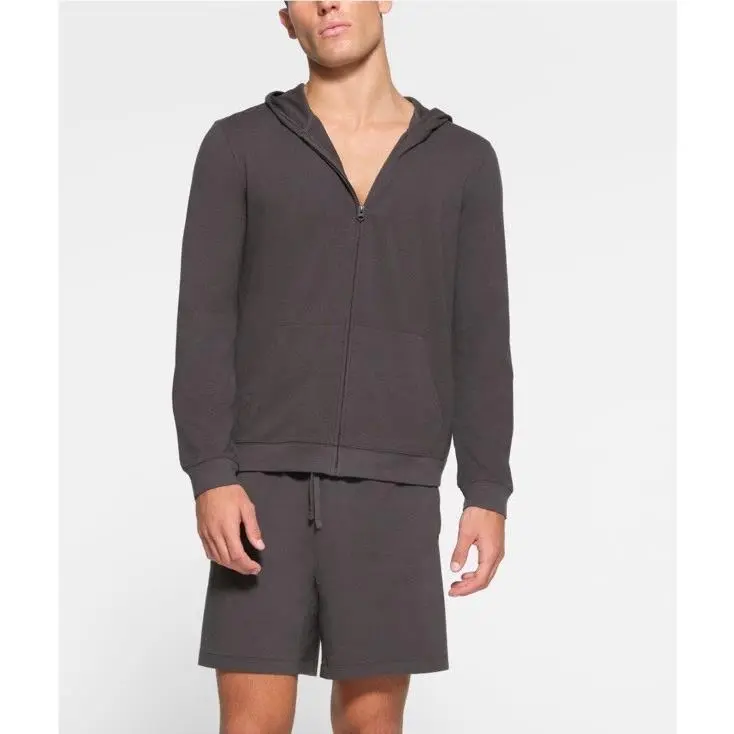 Skims Men’s Jersey Lounge Zip-up Hoodie Shale Size XL