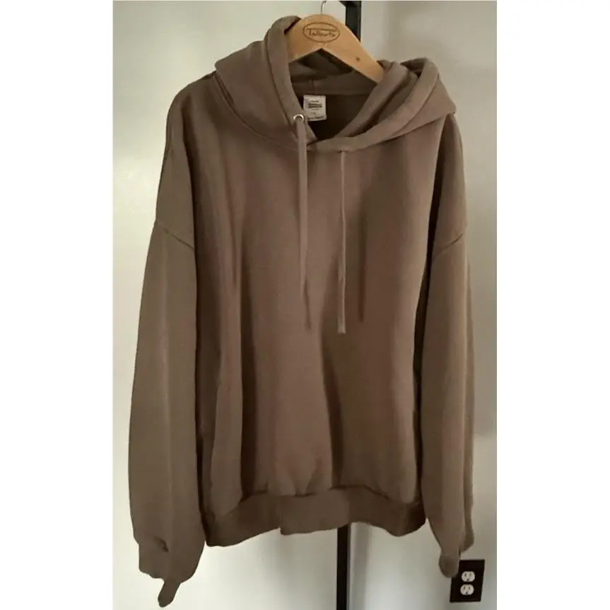 Skims Cotton Fleece Oversized Hoodie Color: Brown Sz: Large