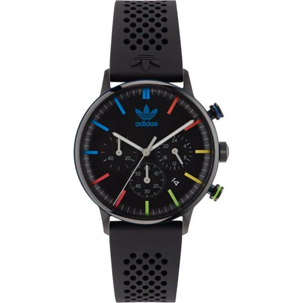 Black Synthetic Sport Watch by Adidas