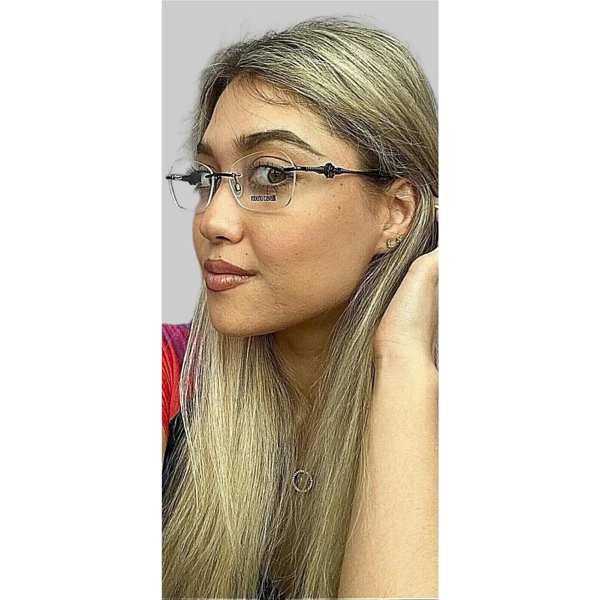 Roberto Cavalli RC071869 55mm Rimless Women`s Eyeglasses Frame 55-17-135