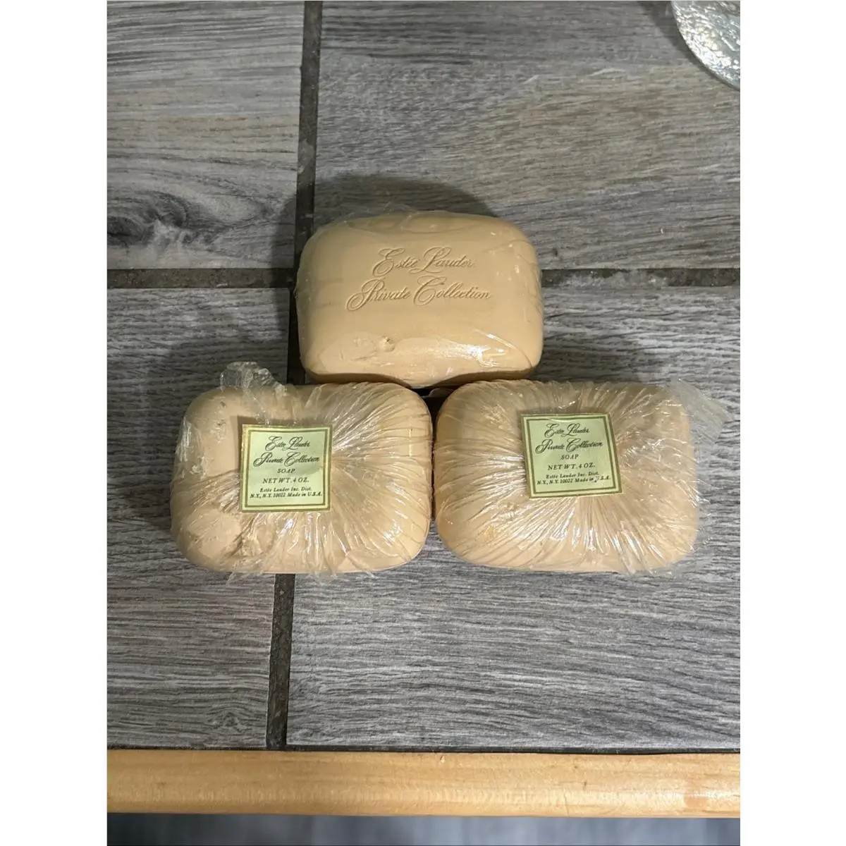 Estee Lauder Private Collection Perfumed Bar Soap 4 Oz Torn Seals Lot Of 3
