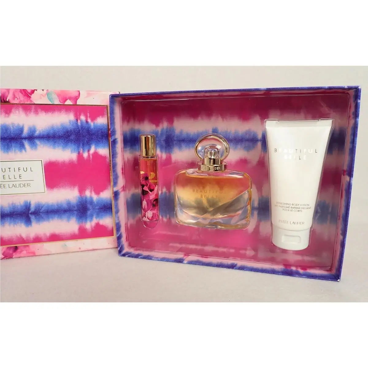 Beautiful Belle By Estee Lauder Perfume 3 Pcs Gift Set Edp Spray Body Lotion