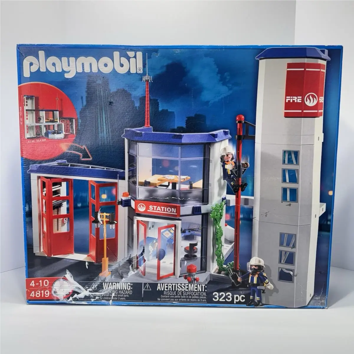 Playmobil Fire Station Emergency Fighters 3 Story Building Playset 4819