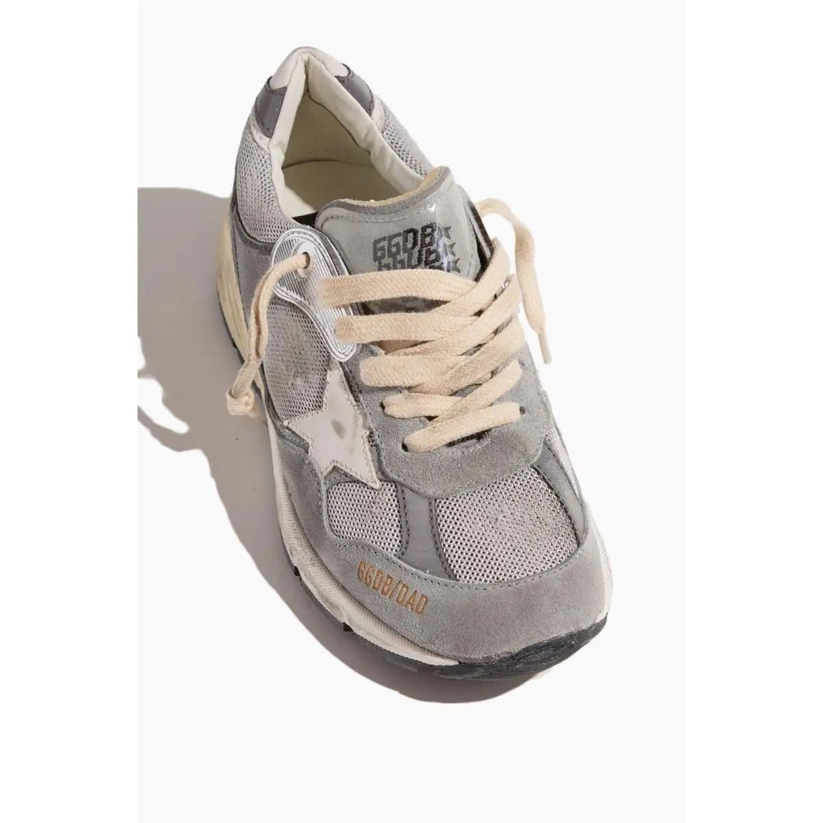 Women`s Running Dad-star Sneaker Suede Silver Mesh 36/ 6 by Golden Goose