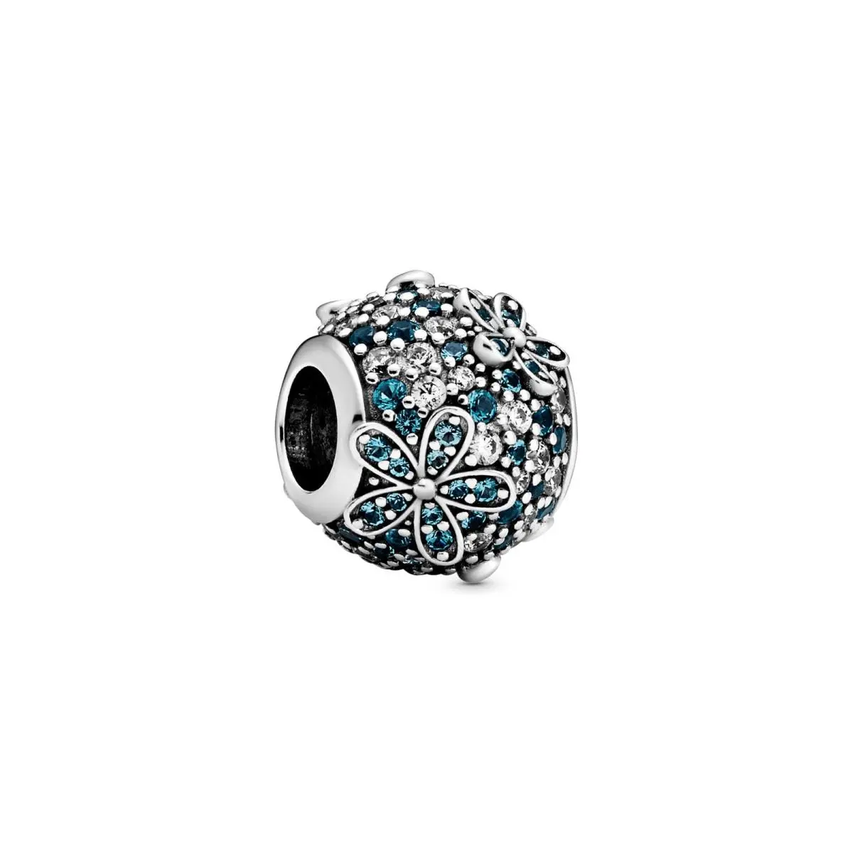 Teal Pave Daisy Flower Charm 798797C01 by Pandora