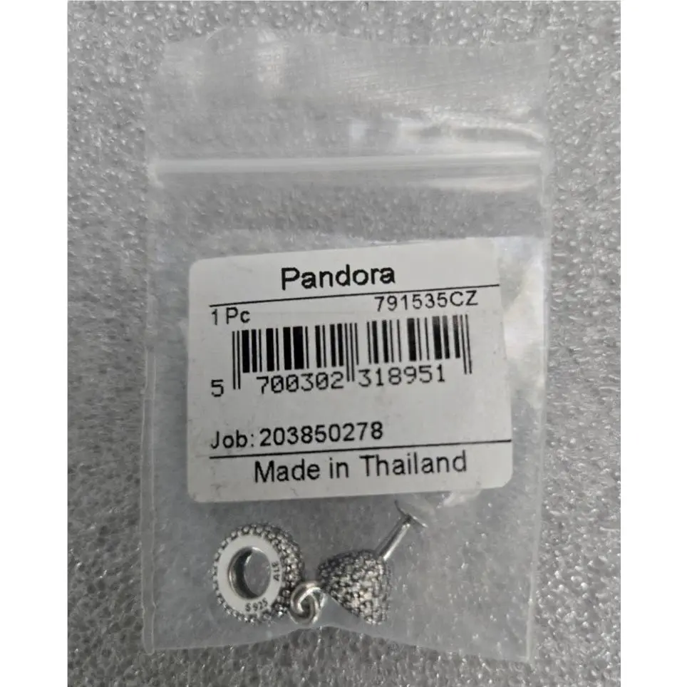 Pandora 791535CZ Pavé Cocktail Glass Cubic Zirconia Sterling Silver Danglecharm