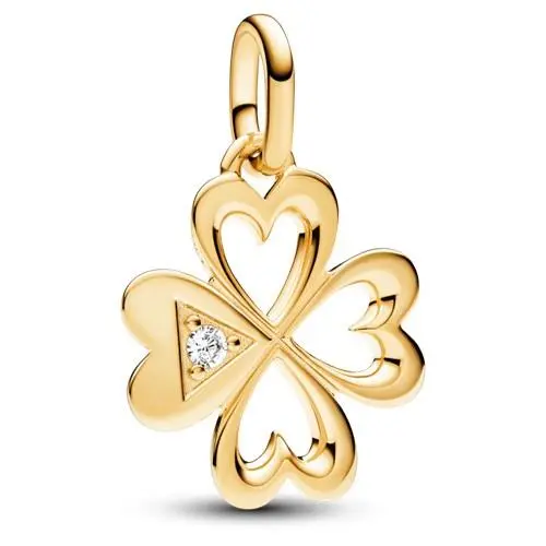 ME Heart Four-leaf Clover Medallion Charm 763034c01 by Pandora