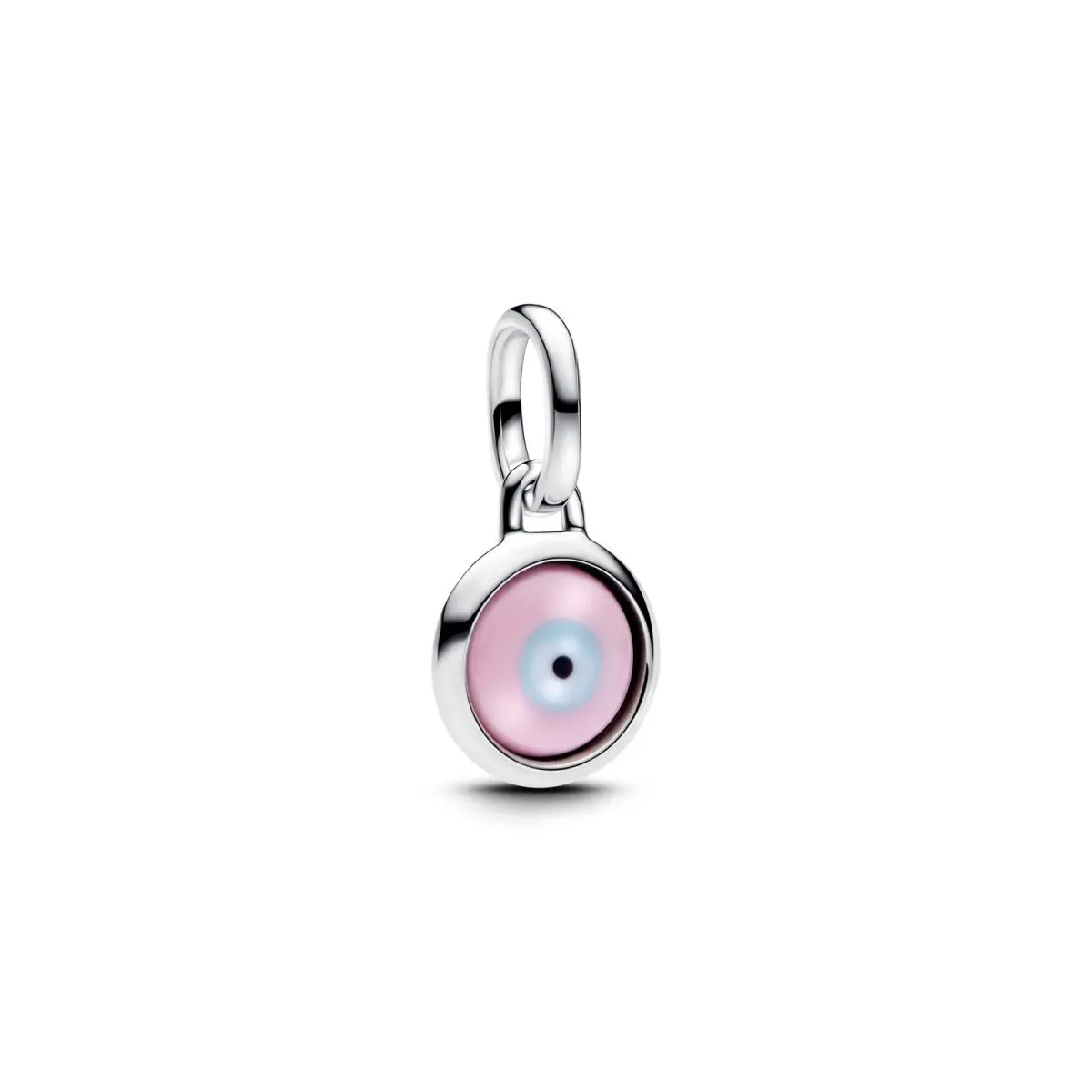 Pandora Engravable Evil Eye Murano Glass Mini Dangle Charm Sterling Silver