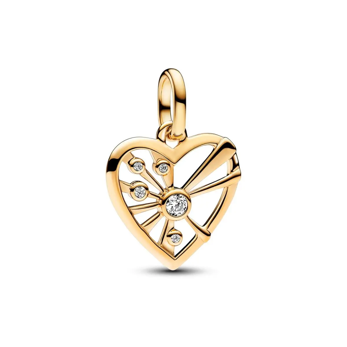 Pandora Heart Rays Medallion Charm 763453c01