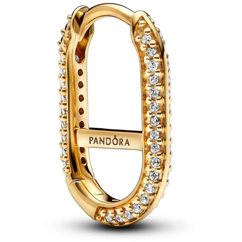 Pandora ME 14k Gold Plating Pave Link Earring 269682c01