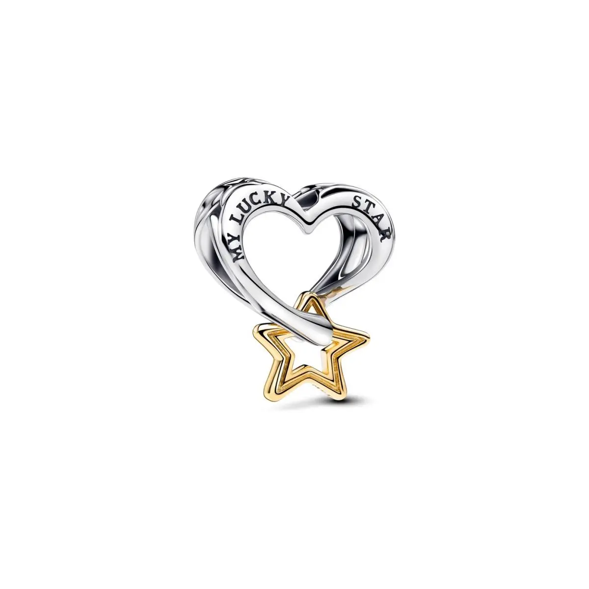 Pandora Moments Lucky Star Heart Charm 763513C00