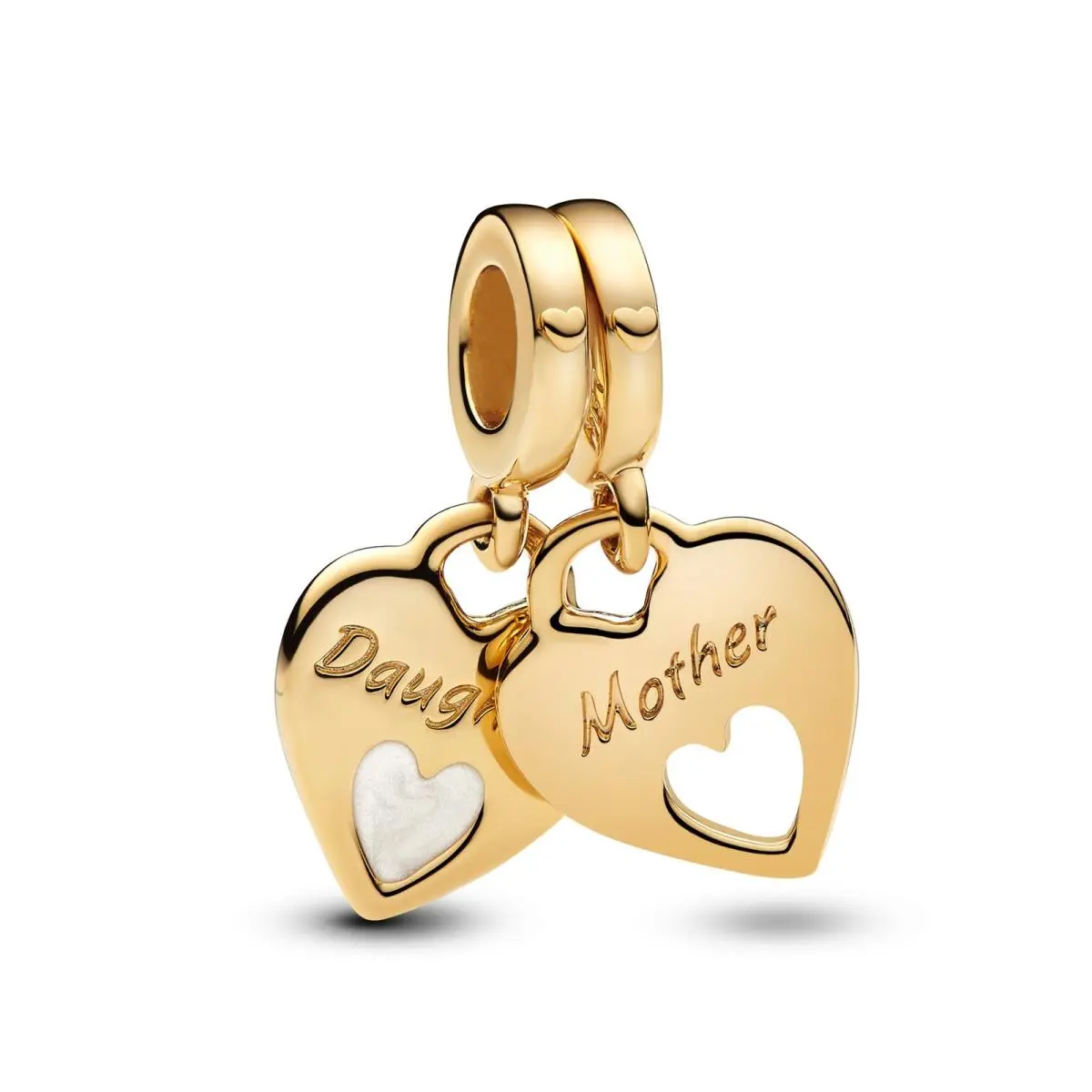 Pandora Moments Double Heart Split Dangle Charm 769187C01