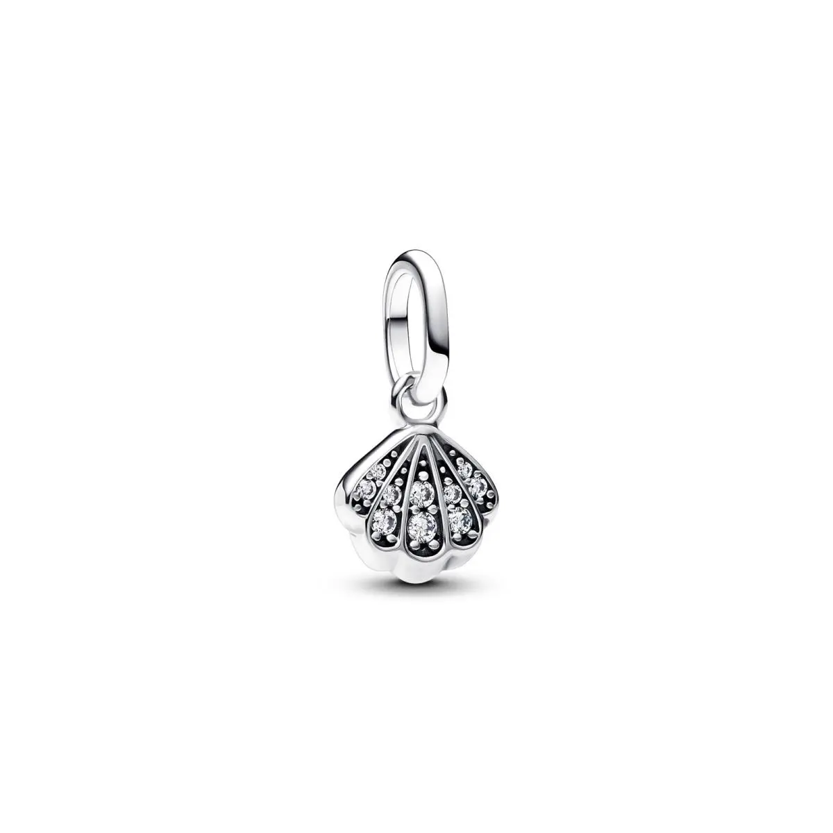 Sparkling Shell Mini Dangle Charm 793855C01 by Pandora