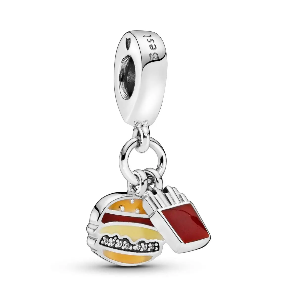 Pandora Burger Fries Best Friends Dangle Charm 797211ENMX