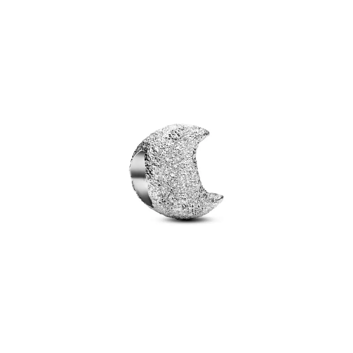 Textured Moon Mini Charm Sterling Silver Women`s Jewelry 794054C00 by Pandora