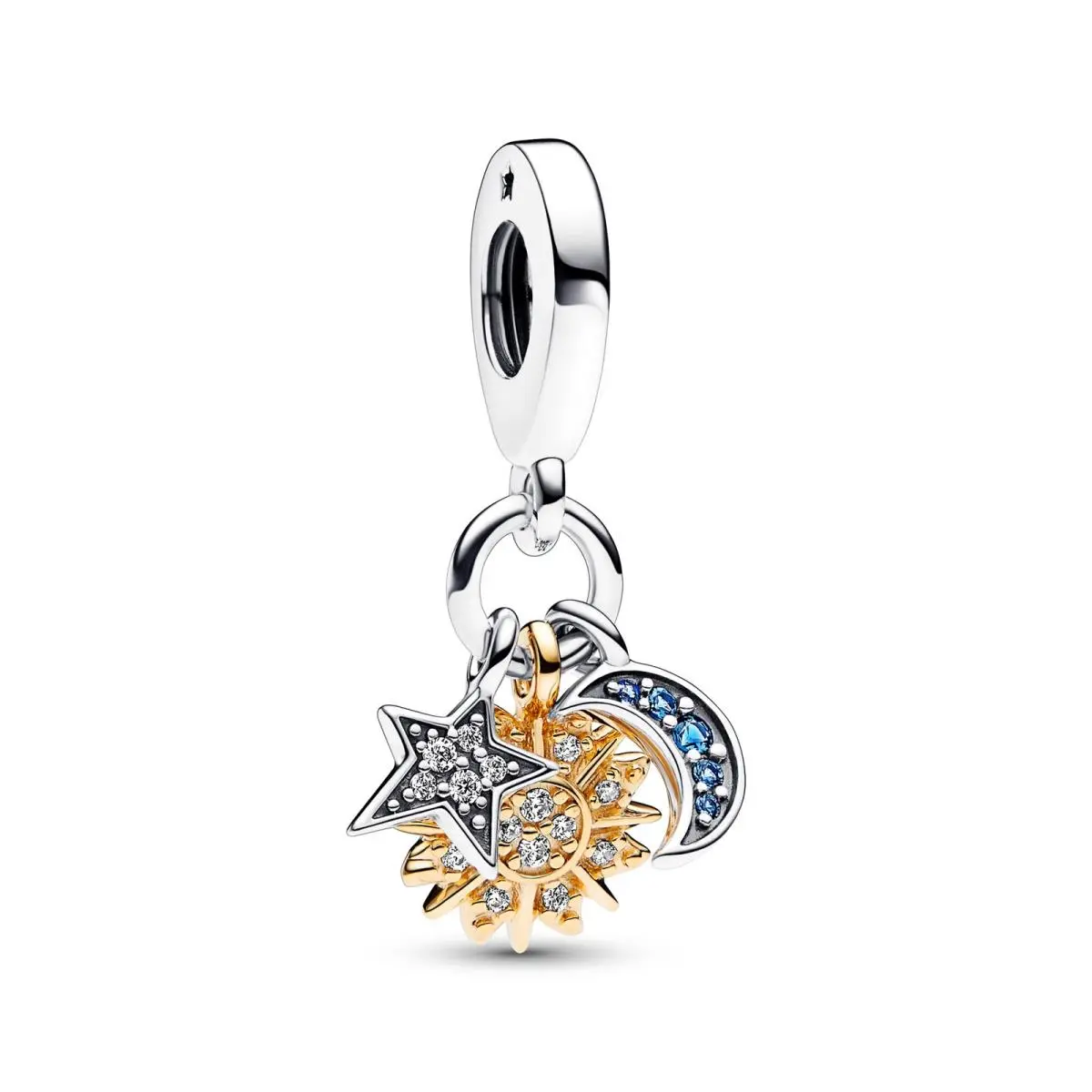 Pandora Two-tone Celestial Triple Dangle Charm 762676C01