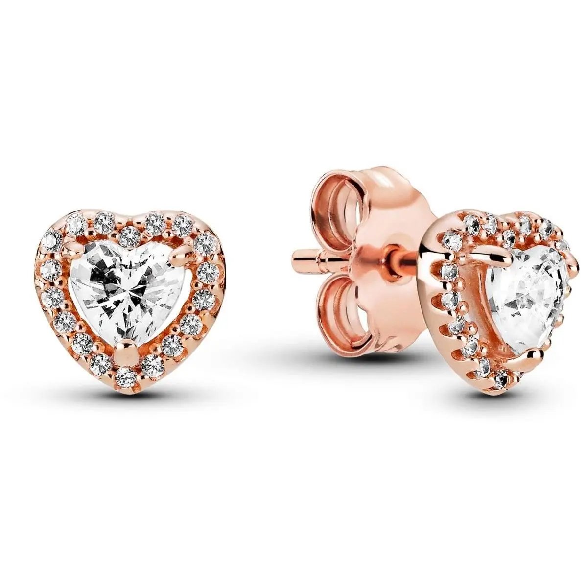 Sparkling Elevated Heart Stud Earrings 288427C01 by Pandora
