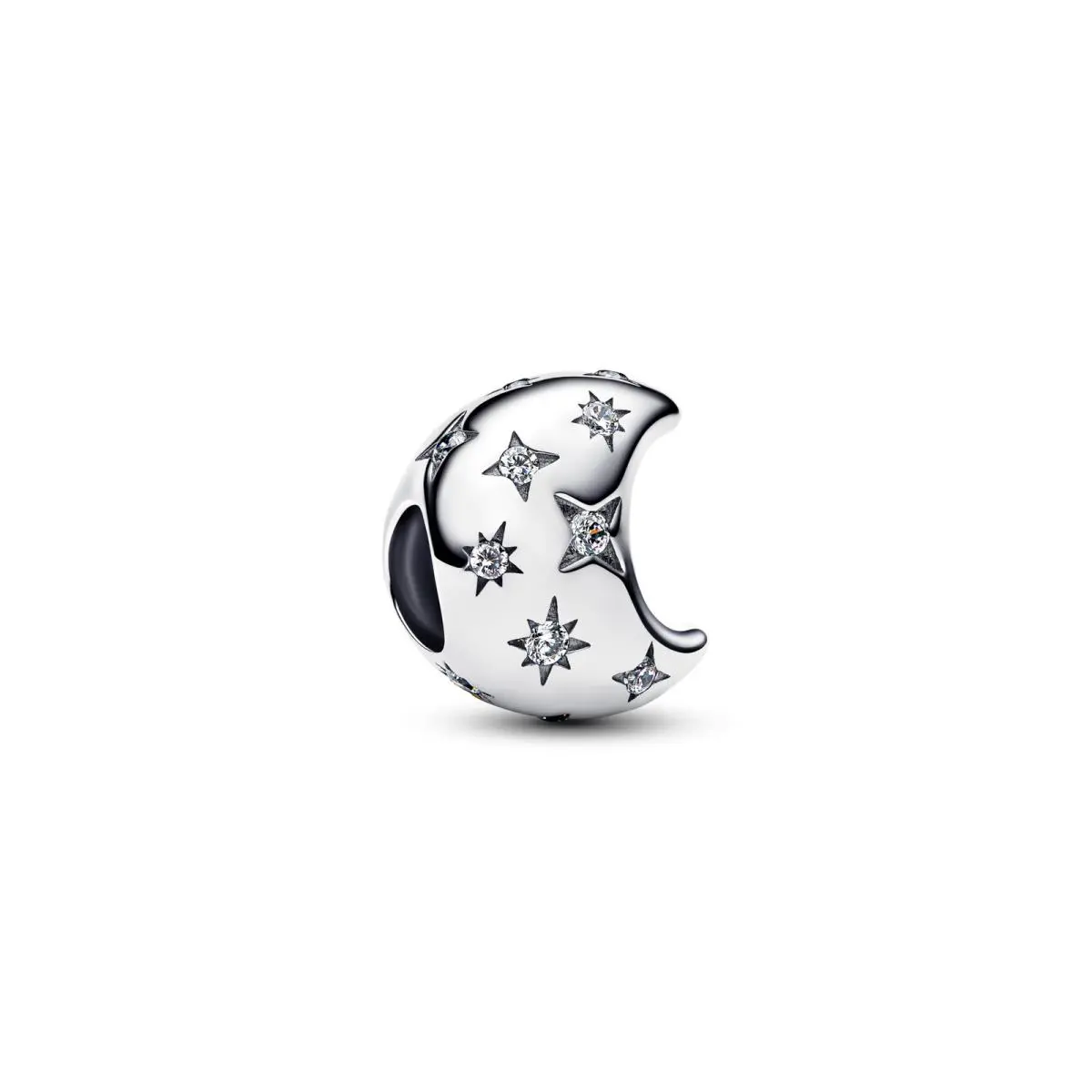 Pandora Crescent Moon Charm Sterling Silver Women`s Jewelry 794254C01